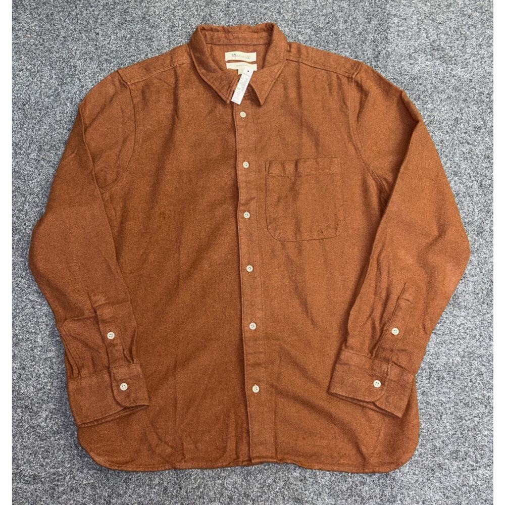 NWT Madewell Sunday Flannel Shirt Mens La Perfect Fit Long Sleeve Button Up